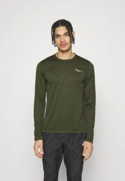 Saucony Stopwatch Long Sleeve - Sport T-Shirt - Climbing Ivy Heather