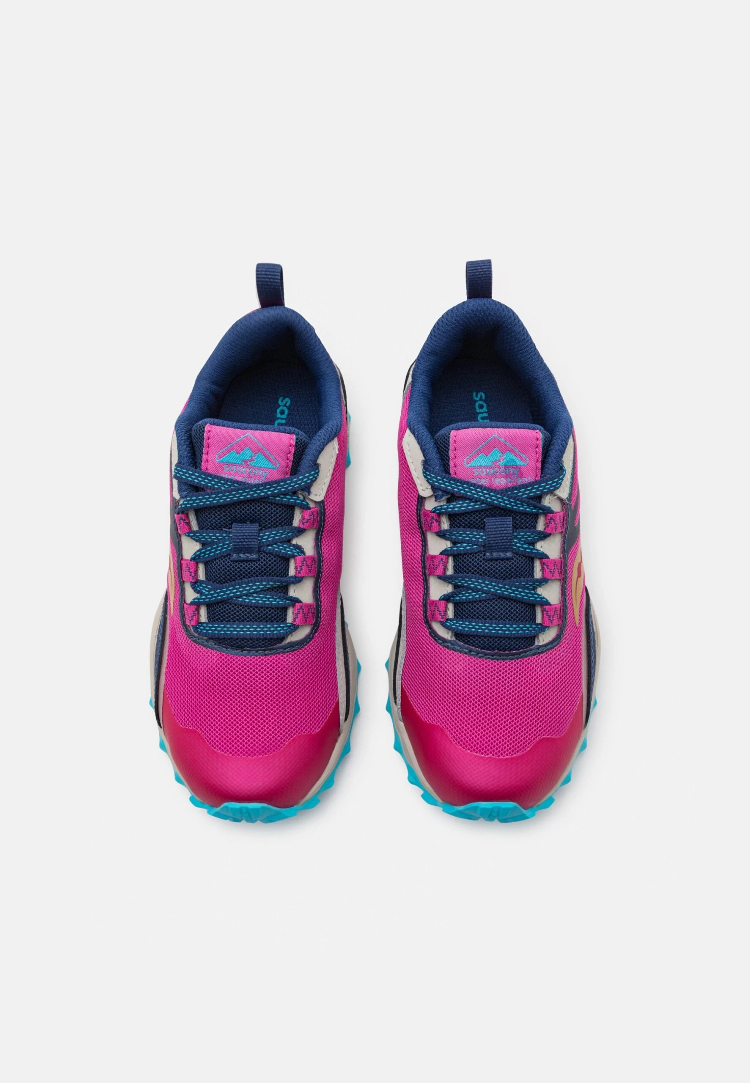 Saucony Peregrine 12 Shield Unisex - Sportieve Wandelschoenen - Navy/Pink/Turquise 6 Saucony Peregrine 12 Shield Unisex - Sportieve Wandelschoenen - Navy/Pink/Turquise - Afbeelding 4