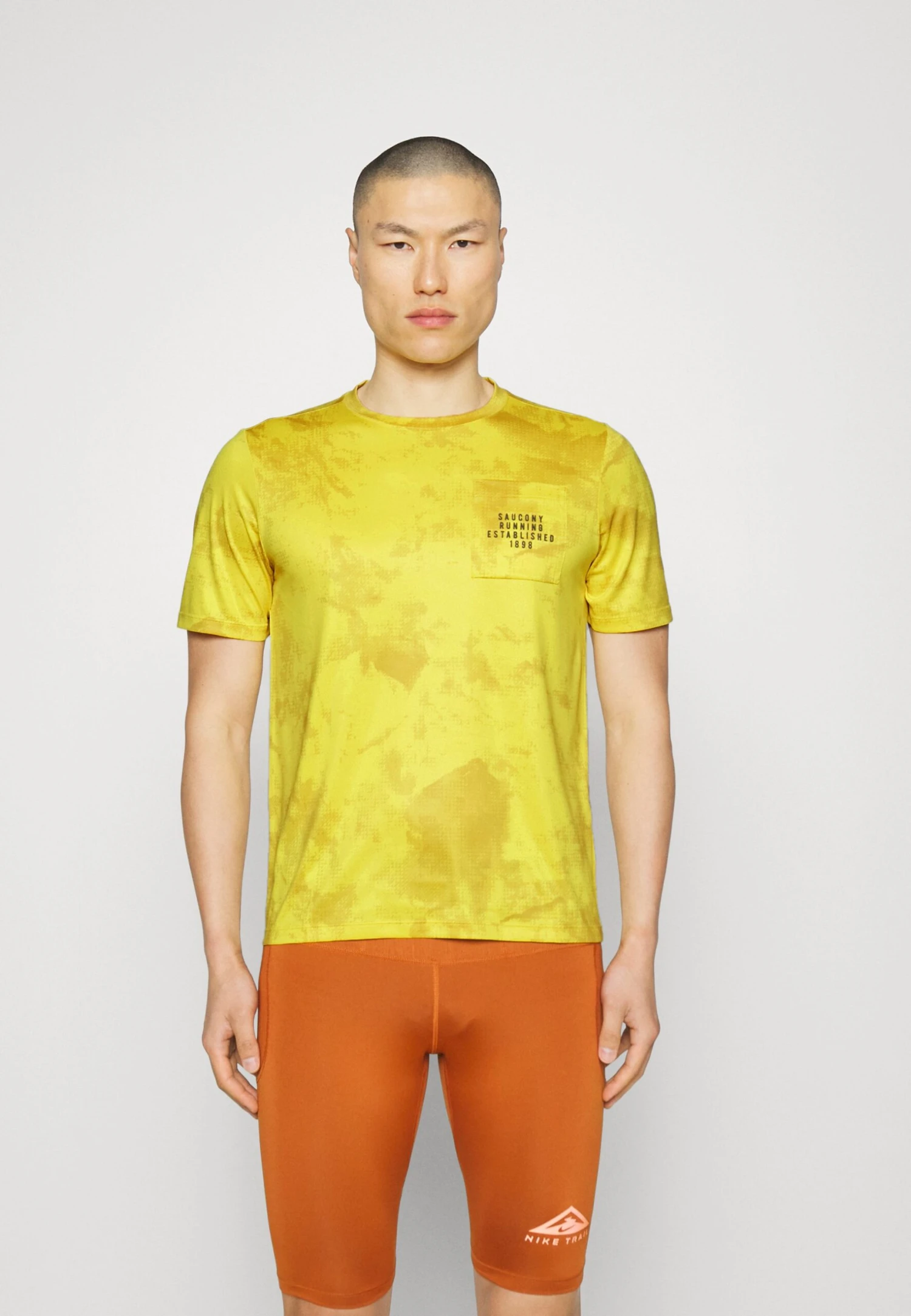 Saucony Explorer Short Sleeve - Sport T-Shirt - Yellow 6 Saucony Explorer Short Sleeve - Sport T-Shirt - Yellow - Afbeelding 4