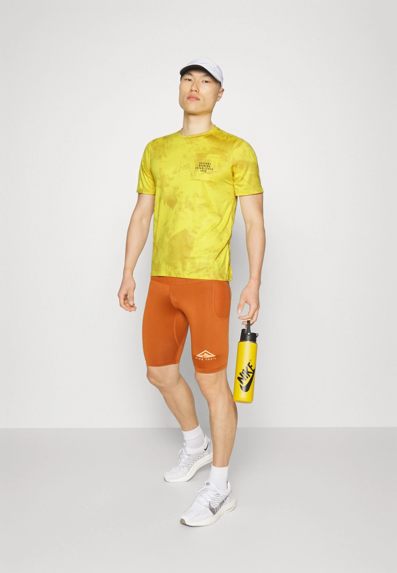Saucony Explorer Short Sleeve - Sport T-Shirt - Yellow 5 Saucony Explorer Short Sleeve - Sport T-Shirt - Yellow - Afbeelding 3