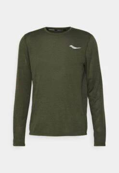 Saucony Stopwatch Long Sleeve - Sport T-Shirt - Climbing Ivy Heather -Saucony bda2ff1e6865465eab70bc013ae51d00