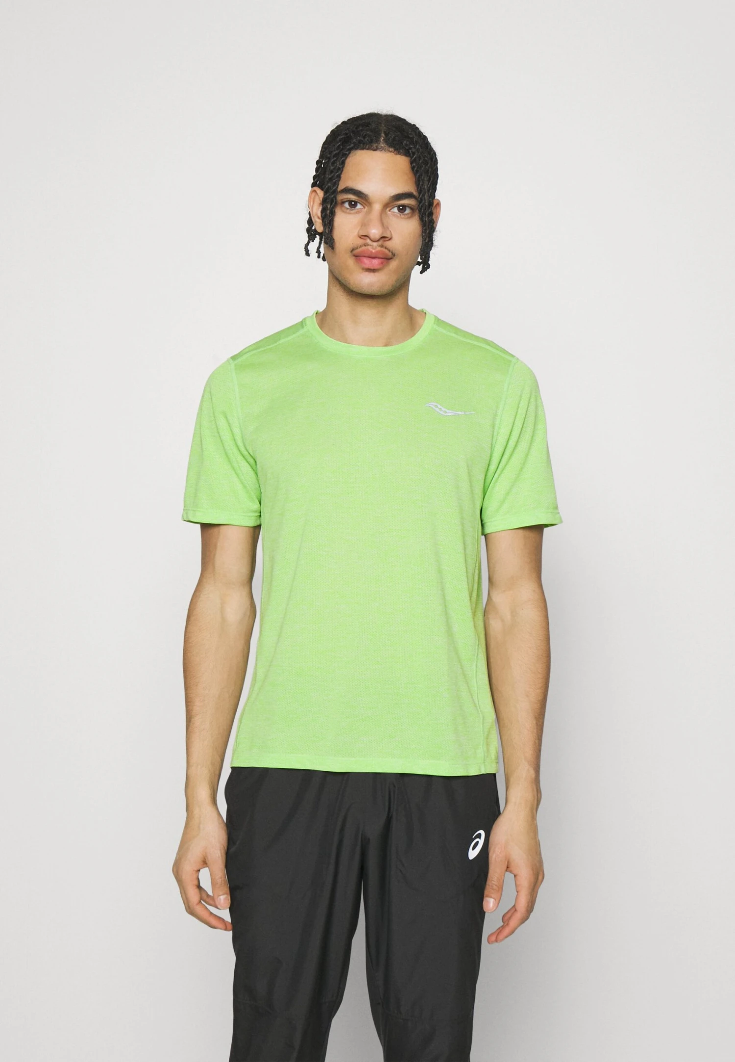 Saucony Stopwatch Short Sleeve - Sport T-Shirt - Invader Heather 3 Saucony Stopwatch Short Sleeve - Sport T-Shirt - Invader Heather