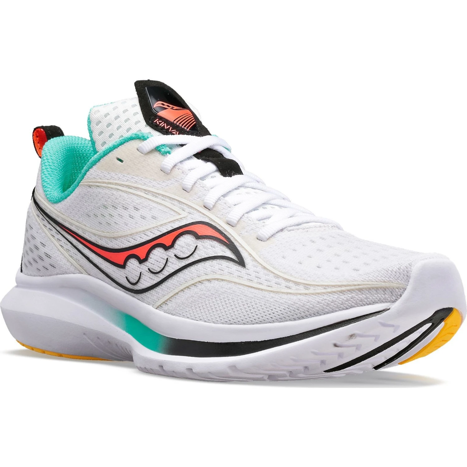 Saucony Kinvara 13 Women's Running Shoes - White/black/vizi 4 Saucony Kinvara 13 Women's Running Shoes - White/black/vizi - Afbeelding 2