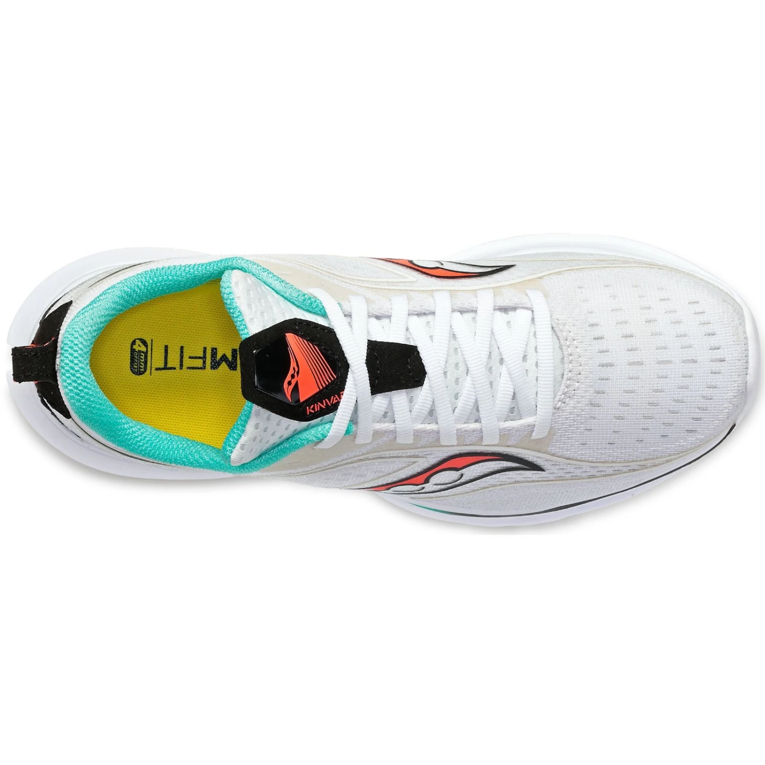 Saucony Kinvara 13 Women's Running Shoes - White/black/vizi 6 Saucony Kinvara 13 Women's Running Shoes - White/black/vizi - Afbeelding 4