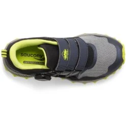 Saucony Peregrine 12 BOA Kinderen Hardloopschoenen - Navy/grey/green -Saucony saucony peregrine 12 boa kids shoes navy grey green 4 1380155