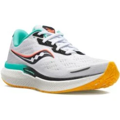 Saucony Triumph 19 Women's Running Shoes - White/black/vizi -Saucony saucony triumph 19 womens running shoes white vizi 2 1280639