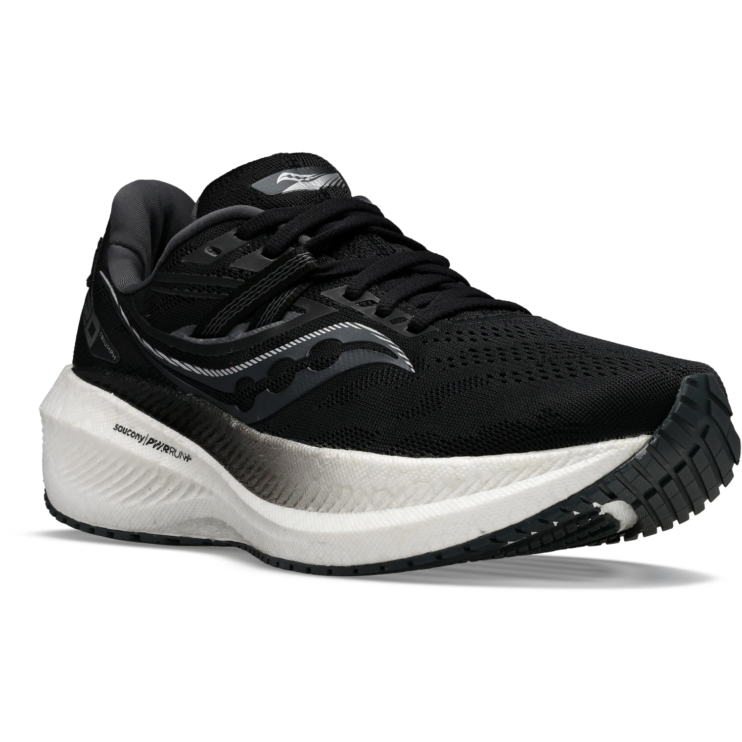 Saucony Triumph 20 Men Road Shoe - Black/white 3 Saucony Triumph 20 Men Road Shoe - Black/white